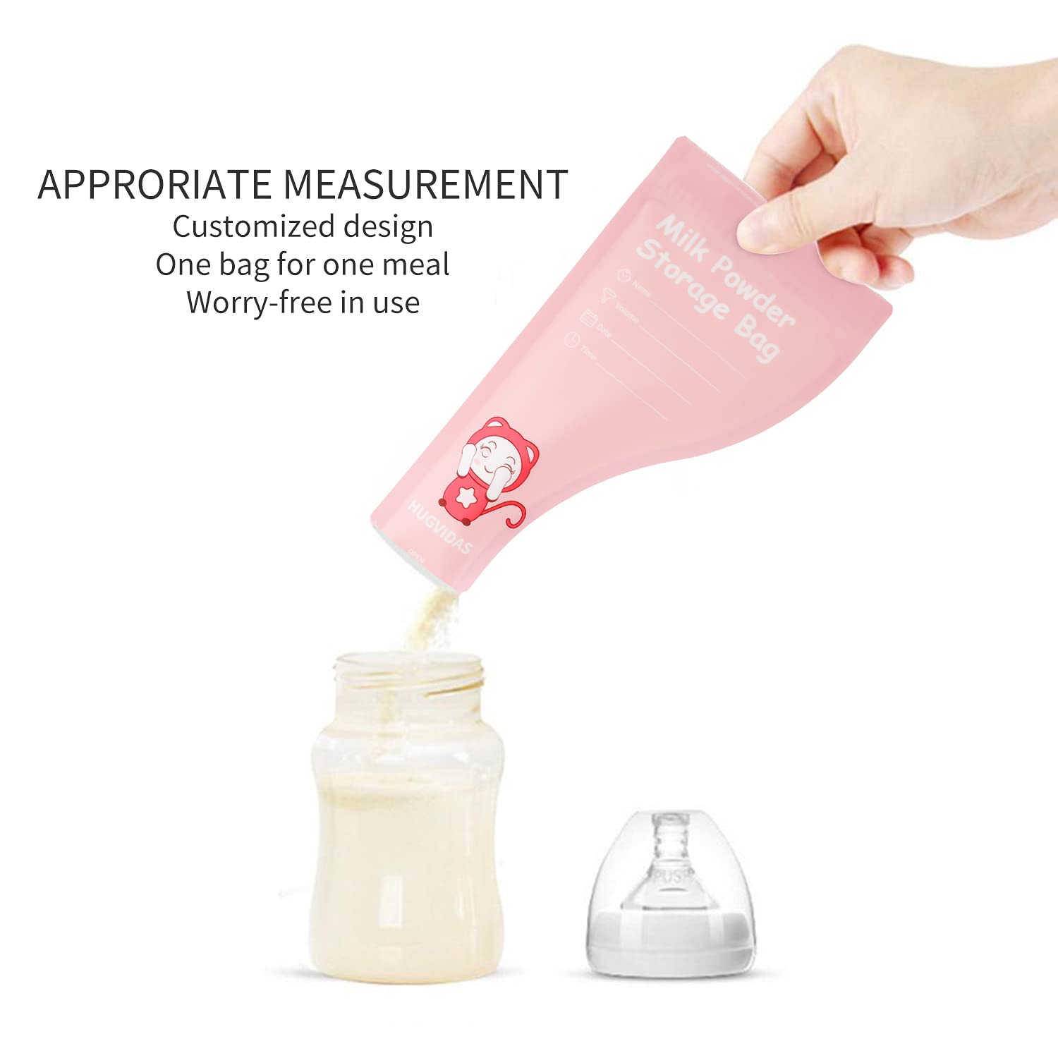 Hugvidas 30pcs Milk Powder Bag Baby Food Portable Baby Milk