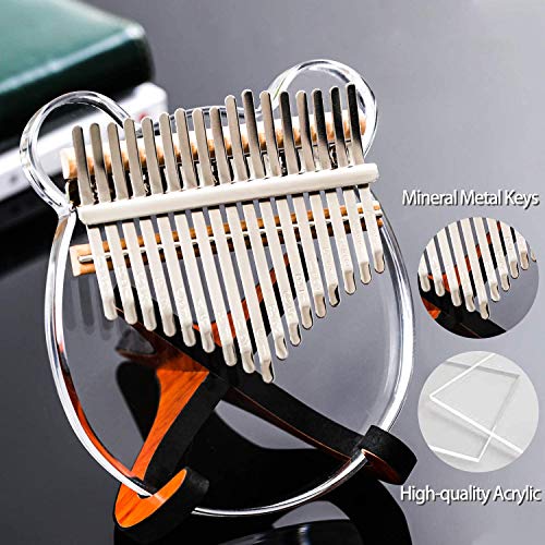 Eidoct – Piano à pouce kalimba transparent à 17 touches avec étui en EVA et support en bois, cadeau musical pour enfants… - Les Beatles, Paul McCartney, John Lennon, RIngo Starr, George Harrison Eidoct – Piano à pouce kalimba transparent à 17 touches avec étui en EVA et support en bois, cadeau musical pour enfants… – Image 3