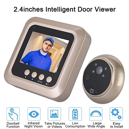 Video Doorbell 2.4 Inch 1080P Smart Electric Doorbell Tft Digital Peephole Infrared Night View Functional Security Camera Viewer Home Security System #TOP4