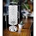 focondot USB Crystal Table Lamp with Press Switch,Stylish Nightstand Lamps with Dual USB Charging Port,Silver Bedside Lamp Perfect for Bedroom Living Room Office Guest Room(Set of 2)