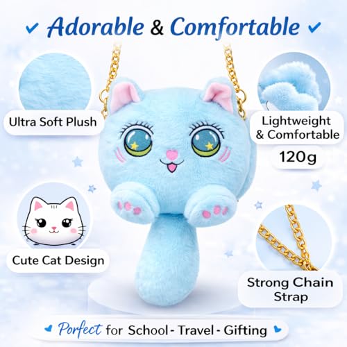 Image of Cute Tiger Plush Sling Bag for Kids | Soft Toy Shoulder Bag with Adjustable Strap | Lightweight Animal Backpack for Boys & Girls | Travel & Gift Bag - Black & White