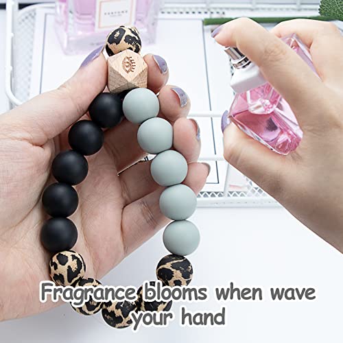 Bisanzoya Beaded Keychain With Tassel, Silicone Key Ring Bracelet, Boho Car Key Chain Wristlet Cute Tassel For Women And Girls (Dark Leopard) #TOP4