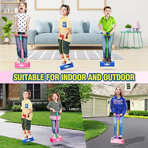 Image of CUUGO LET'S GO! CG Jumping Promotes Growing Taller- Pogo Stick Foam Pogo Jumper for Kids, Toys for 3-12 Year Old Boys Girls Outdoor Toys Indoor Toys Fun Gifts Christmas Stocking Stuffers Gifts