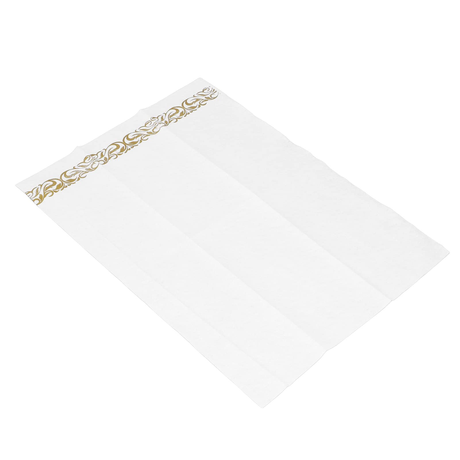 Harloon Einweg-Servietten Mit Goldrand – 150 Stück, Gefüttert, 40x40 Cm (aufgeklappt), Für Hochzeiten & Partys