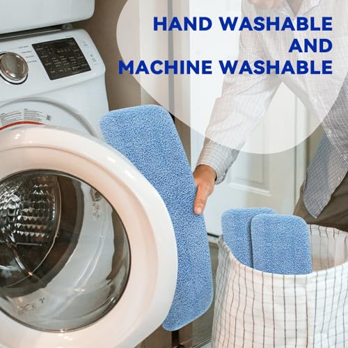 Image of Replacement Mop Pads Fit for Rubbermaid Commercial 18 inch and 17 inch Mop - 10 Pack Wet & Dry Commercial Cleaning Reusable Refills Fit for Any Microfiber Flat System 18 inch and 17 inch (Colourful)