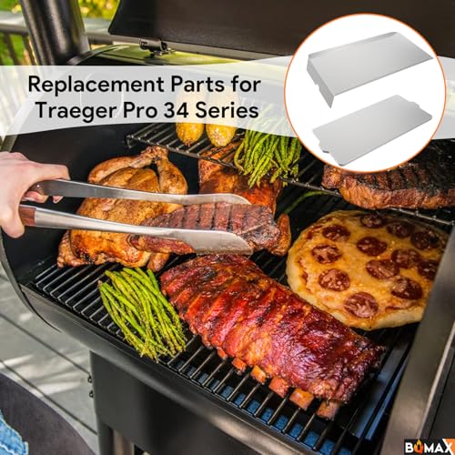 Drip Pan Heat Baffle & Aluminium Grease Drip Tray Liners for Traeger Pro 34 by BQMAX - Used condition - Image 7