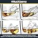 Huckberry Whiskey Peaks Iconic Mountain Bar Glasses, 11.5 oz Capacity, Lead-Free Crystal, Grand Tetons, Set of 4 Cups