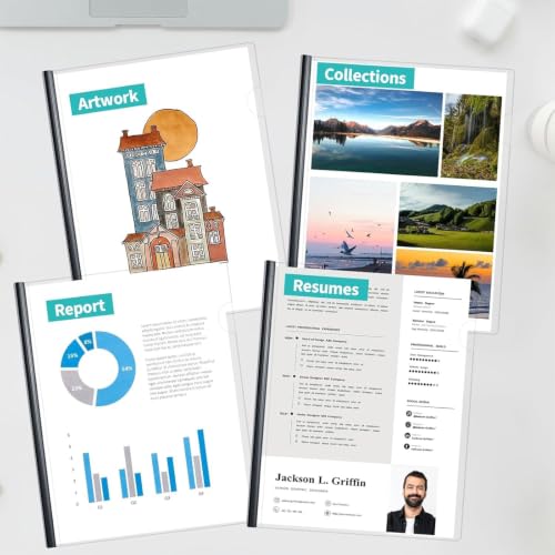 Image of Binditek Clear Report Covers with Sliding Bars, 70 Sheet Capacity, 200 Pack