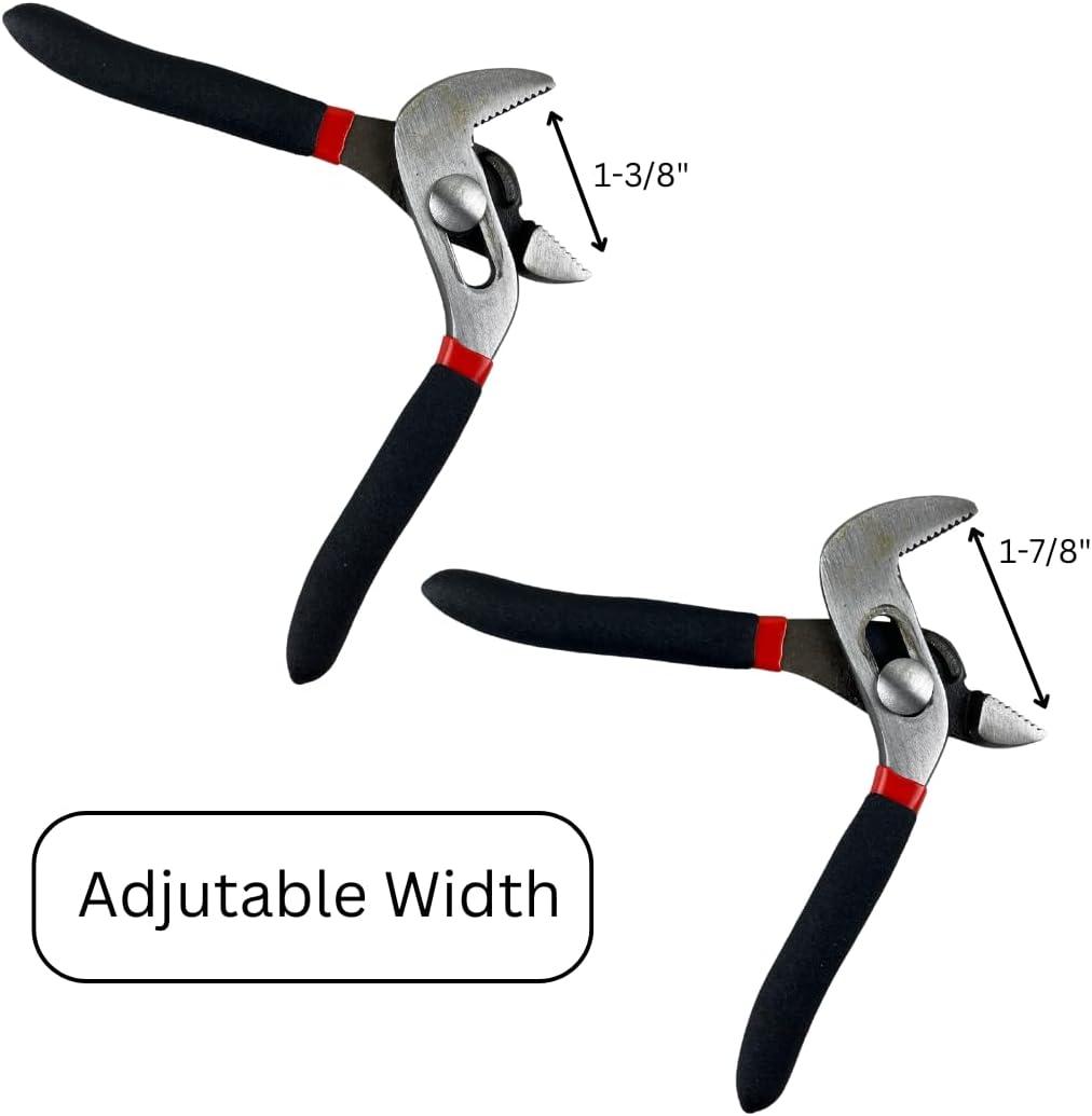 5" (12.7 cm) Groove Joint Pliers | Adjustable & Durable | Non-Slip Comfort Grip | Pliers Designed For Professional Electrician, Plumber, Handyman, DIY Projects