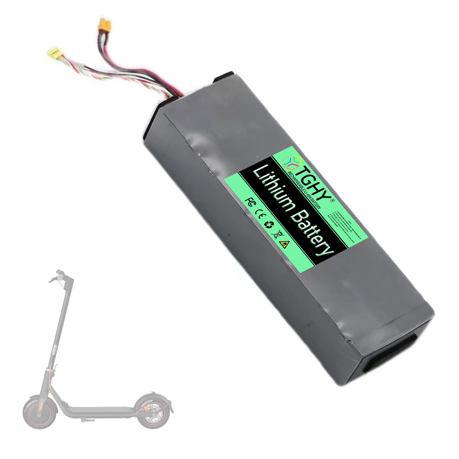 TGHY Monopattino Pieghevole Ricaricabile da 36 Volt con Batteria Integrata, Pacco Batteria agli ioni di Litio 36V 5,1Ah 7,65Ah 10,2Ah, per Hoverboard, Skateboard e Motori 367,2W.,36v 7.65ah