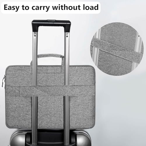 Image of Hseok Laptop Shoulder Bag 13 13.3 14 Inch Case Compatible with MacBook Pro /Neo 14 inch M5 /M4 /M3 /M2 /M1,Mac Air /pro /Neo 13 inch and Most 13 13.3 14 Notebooks,Spill-Resistant Briefcase,Dark Gray & Gray