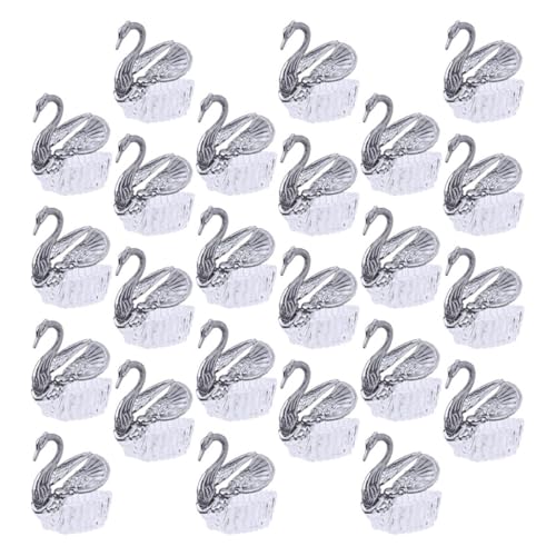 Accessoires de fête indispensables | 24 boîtes cadeaux dragées argentées