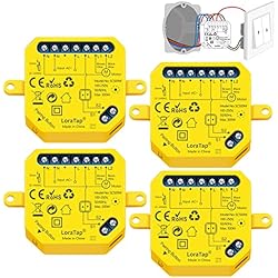 Persianas Automaticas Ikea LoraTap Interruptor Persianas WiFi, 4 Relés de Persianas Temporizador Inteligente para Cortina Eléctrica, Control Remoto con Aplicación de Teléfono, Control de Voz con Alexa y Google Assistant, 300W