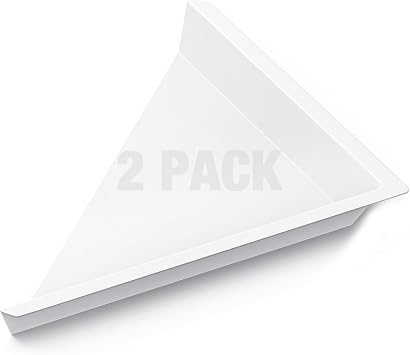 2 Pack Air Diverter Triangle for 2'x2' Ceiling Air Diffuser, Redirect Airflow from Vents, White
