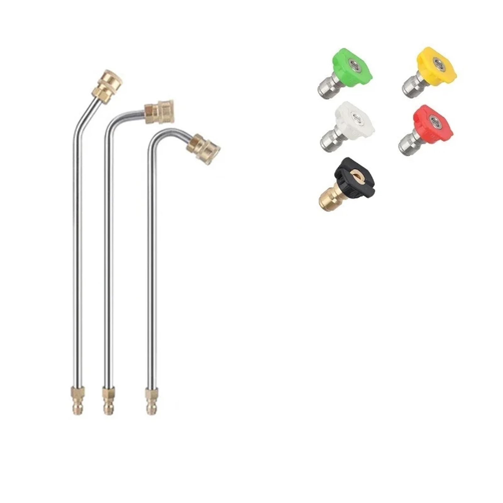 Varilla de extensión acero inoxidable alta presión con inserto rápido 1/4" for limpieza aires acondicionados boquilla forma especial(B)