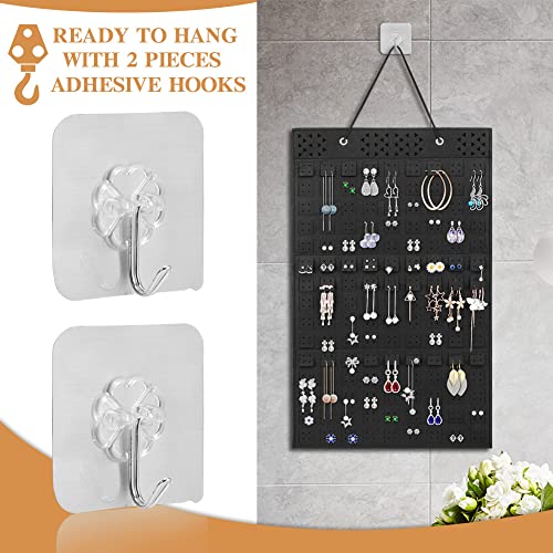 Earring Organizer, 1 Pack Wall Mounted Felt Hanging Earring Holder Stud Earrings Display Holder Organizer With Hanging Rope And 2 Adhesive Hooks For Women Girls - Holds Up To 270 Pairs #TOP5