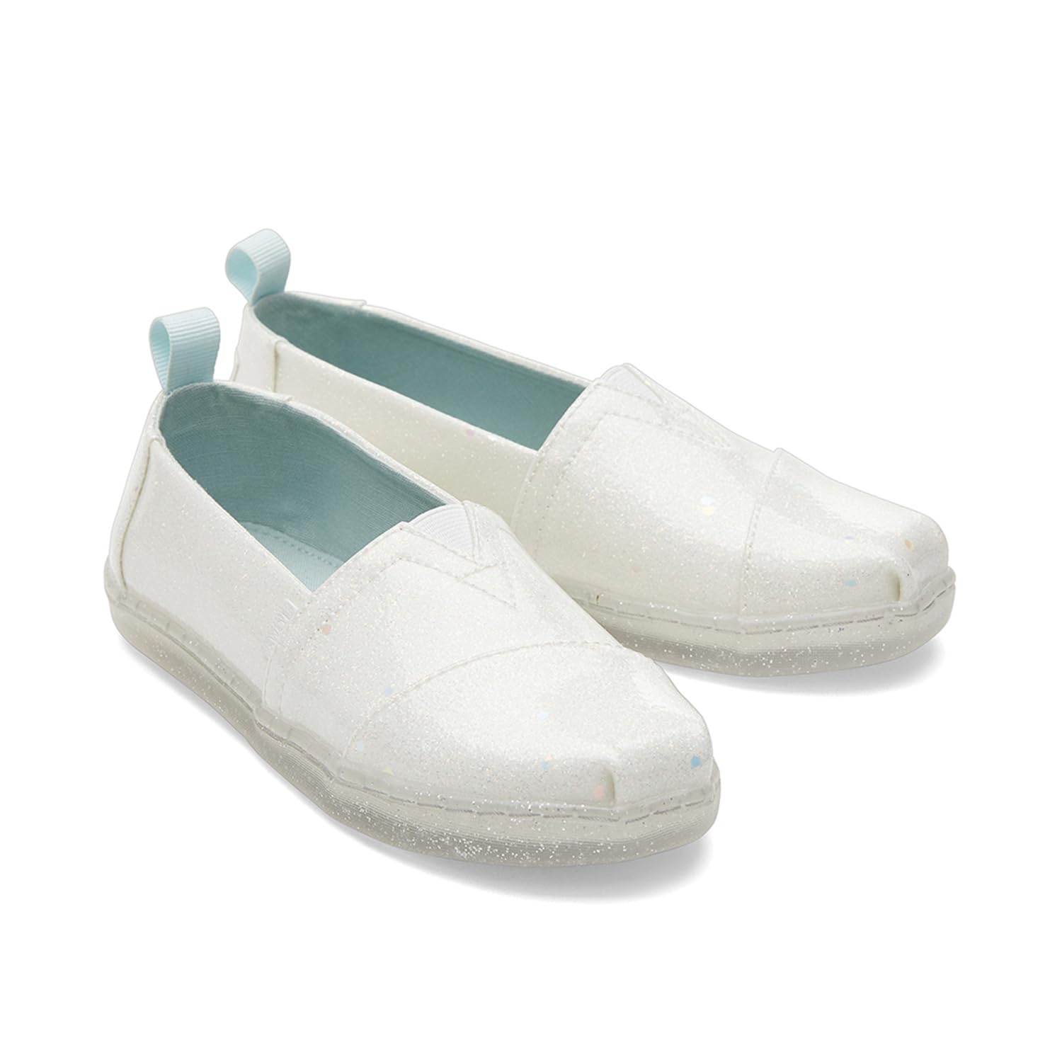 TOMS Classic Alpargata, Mocasín plano Niñas, White Confetti Coated Glitter, 35 EU