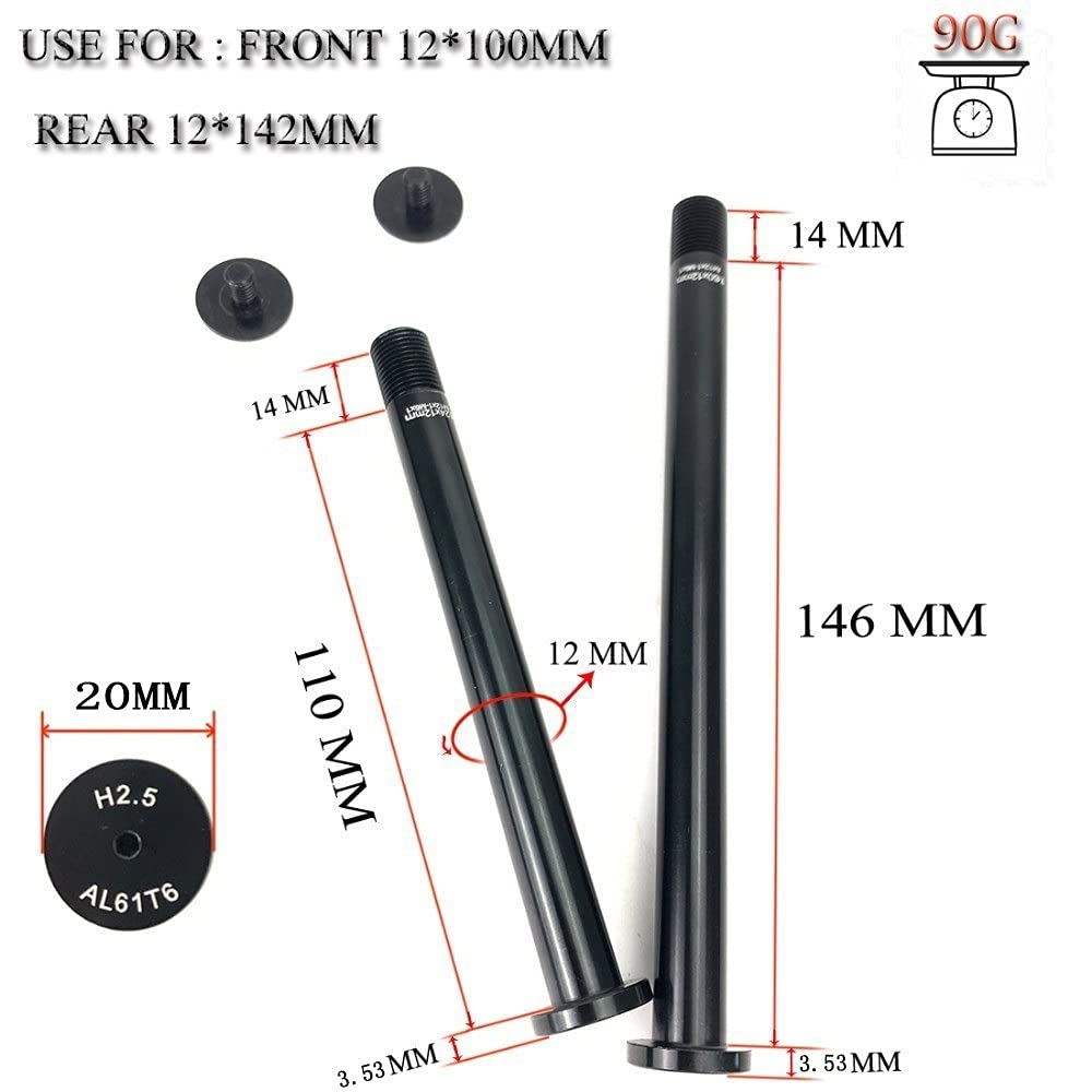 Asse Forcella Anteriore Bici Keenso - In Lega Alluminio Per Mountain Bike RockShox (Nero) - Foto 12