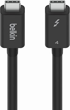 Thunderbolt 4 Cable, 40Gbps, Fast Transfer, 100W, PD, 8K Video Output, USB4 Compliant, USB-C Compatible, Intel Certified, USB-IF Certified, 6.6 ft 2 m, Black, INZ002bt2MBK