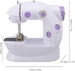 Electric Sewing Machine, Mini Portable Multipurpose Handheld Sewing Machine with LED Light for Traveling, Sewing Kit for Home, Office, and On-The-Go Use
