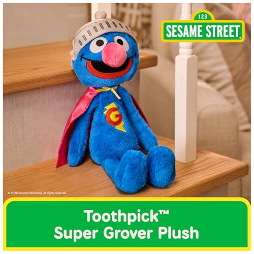 GUND Sesame Street Super Grover Toothpick 15-Inch Plush Toy, Ages 1+ - image 2