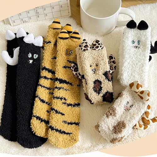 Middle Calf Socks for Kids Soft & Warm Socks Comfortable Wear for Ages 3 to 12 Suitable for Fall & Winter3