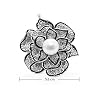 Merdia Sparkly Flower Brooch Pin for Women with Beautiful Created Crystal | Brooches and Pins for Women | Women's Brooches & Pins | Flower Pins for Clothes | Created Crystal Brooch