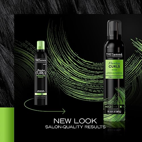 Tresemmé Flawless Curls Mousse With Coconut And Avocado Oil, Provides Extra Hold In A Lightweight Formula, Paraben Free And Alcohol Free, Leaves Curls Soft & Bouncy, 2 Pk - 15 Oz Each #TOP2