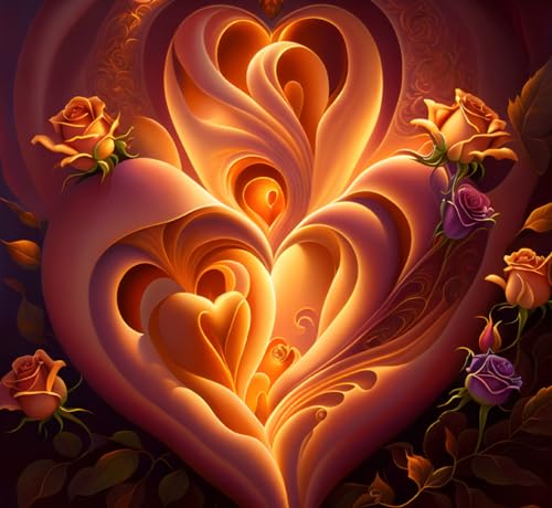 Toile murale cœur d'amour Meechi 50x70cm, une idée cadeau idéale pour une pendaison