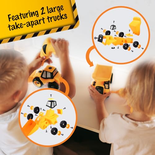 Tomleon WB2021 Toddler Workbench And Tool Set W/ 2 Take Apart Trucks thumb #3