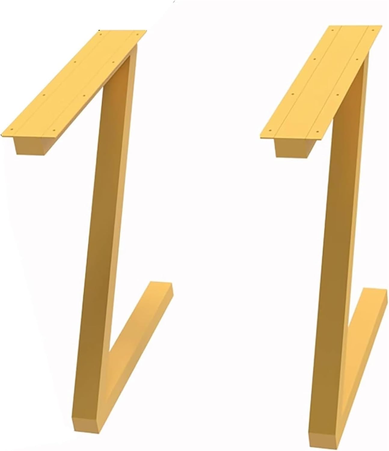 Table Leg Table Legs, Iron Coffee Table Legs, Dining Table Legs,for Coffee Table, Nightstand, Desk, Etc, with Mounting Screws and Floor Protectors, Z-Shape(Black,45 * 62cm/17.7 * 24.4in)