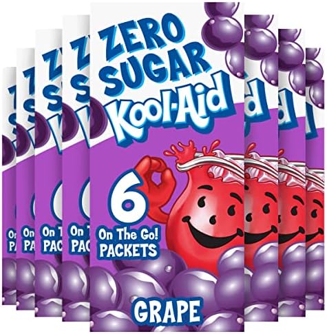 Kool-Aid Sugar-Free Grape On-The-Go Powdered Drink Mix 6 Count (Pack of 1)