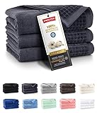 [page_title]-ZWOLTEX Himmlisch weiche Handtücher aus 100% Ägyptischer Baumwolle I Made IN EU I Gästehandtücher Ultra-Soft Duschtuch Badetuch - 3er Handtuch Set Graphit