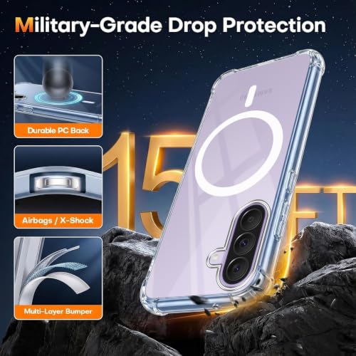 Image of Jkobi Shockproof Crystal-Clear Back Cover for Samsung Galaxy A37 5G (Magsafe Wireless Support | Drop & Camera Protection | Hard Polycarbonate)