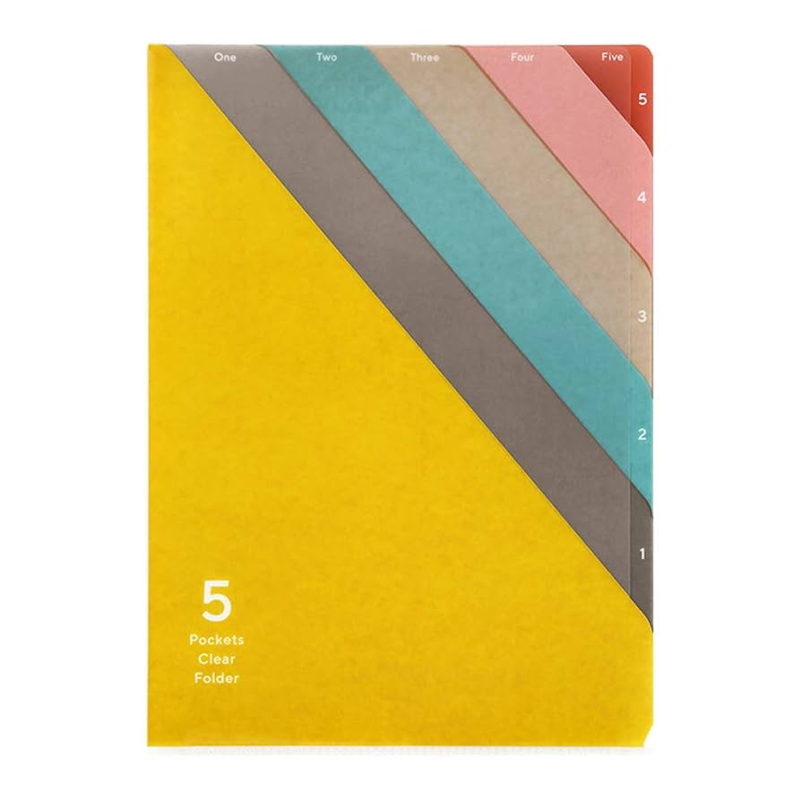 Amazon | ミドリ クリアファイル 5ポケット クリアホルダー A4