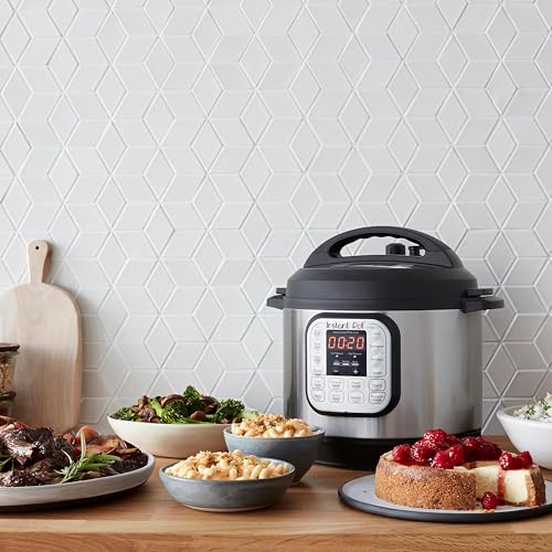 Image of Instant Pot Duo V2 7-In-1 Electric Outer Lid Pressure Cooker, 6 Qt, 1000 W, Brushed Stainless Steel /Black, 220-240V, Inner Pot, 5.7 liter