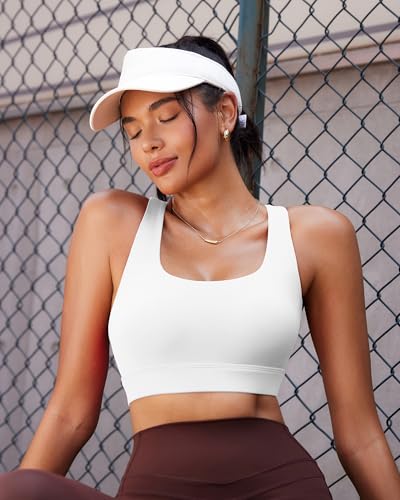 Image of RUNNING GIRL High Impact Sports Bras for Women - Scoop Neck Strappy Sports Bra High Support Moulded Cup Workout Bra