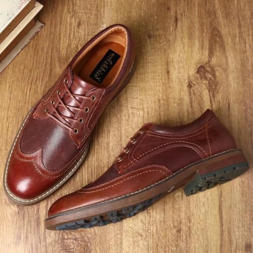 Image of Arkbird Mens Dress Shoes, Lace Up Leather Oxford