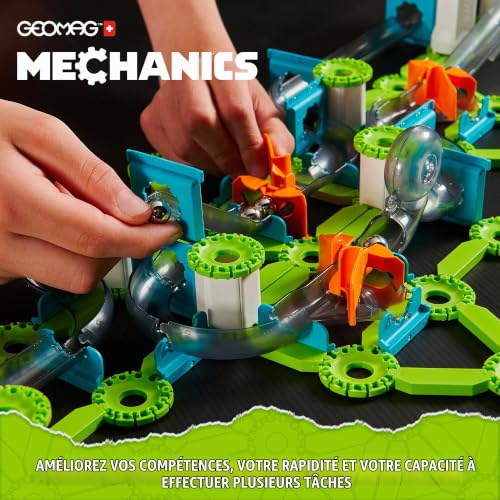 Geomag - Mechanics Motion Magnetic Gears - Jeu Educatif et Créatif pour les Enfants - Blocs de Construction Magnétiques - Lot de 96 Pièces