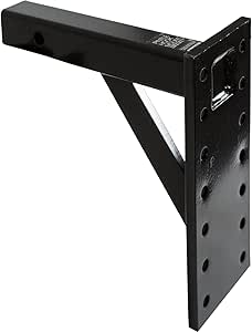 Buyers Products 10032 Pintle Hook Mount, 6-Position Adjustable Trailer Hitch Receiver for 2-Inch Trucks, 10,000 lb MGTW, Heavy-Duty Tow Hitch, 2,000 MVL Rated