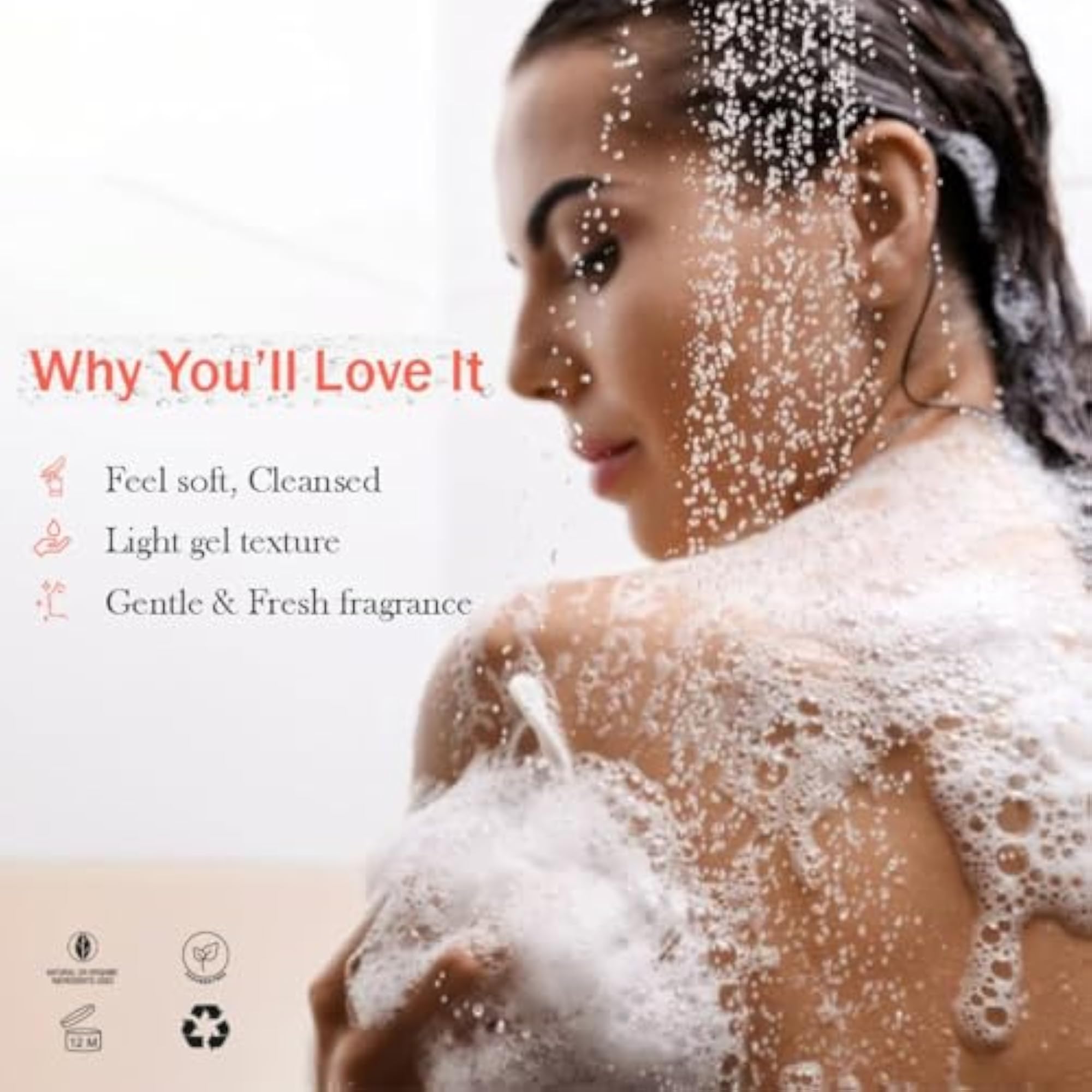 Perfumed Shower Gel, Hydrating Unisex Body Wash Refreshing Shower Gel