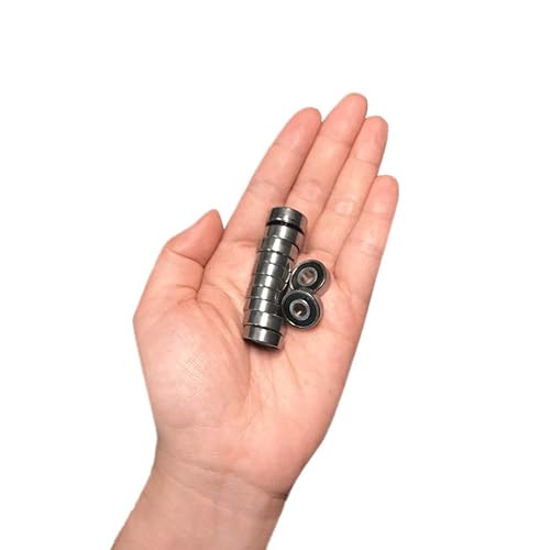 Miniatura 24 de 606 2RS Rodamientos de bolas [paquete de 12] Rodamientos de bolas de acero y doble goma sellados en miniatura para equipos industriales, micromotor