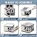 Cat Beds for Indoor Cats, Large Cat Cave with Cozy Hideout, Scratch Pad, Fluffy Ball Hanging, Foldable Cat Hideaway Hold Up to 30LBS, Indoor Cat House with Reversible Soft Cushions for All Seasons