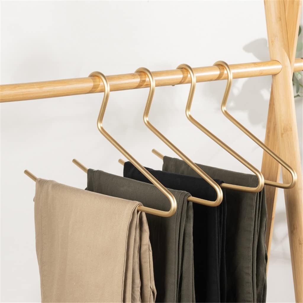 JSEIAJB 5pcs Non-Slip Metal Shirt Trouser Hook Hanger Coat Hanger Clothes Rack Ended Pant Storage Wardrobe Organzier(D)