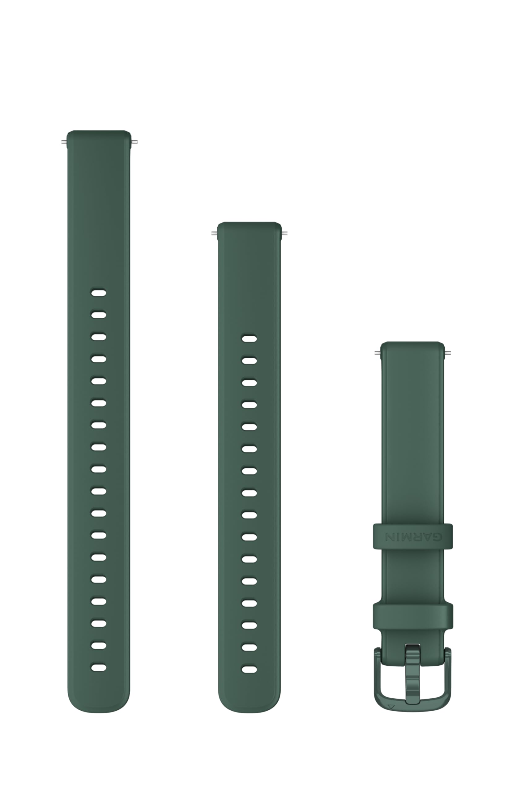 Garmin Lily 2 wymienne paski 14 mm, silikon, 2 rozmiary w zestawie, Jasper Green i Jasper Green Hardware, Jaspis zielony i jaspis zielony sprzęt, Jeden rozmiar, Klasyczny
