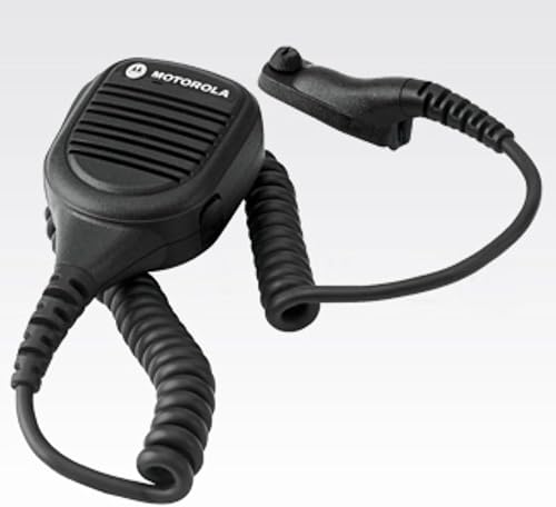 Motorola Solutions OEM PMMN4062 PMMN4062AL Micrófono de altavoz remoto Botón de emergencia Intrínsecamente seguro Cancelación de ruido IMPRES Audio