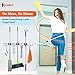 Homely Center Mop and Broom Holder Wall Mount – Heavy-Duty Closet Organizer for Garage, Kitchen, Laundry Organization – Tool Hanger with 3 racks and 4 hooks