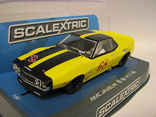 Scalextric C3921 AMC AMX Javelin - Roy Woods Racing 1971 Slot Car, 1: 32 Scale, Yellow