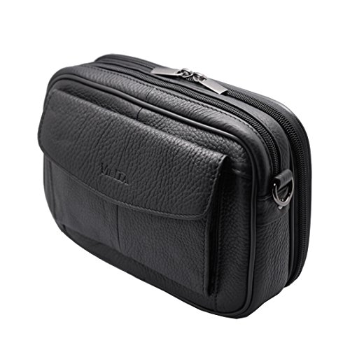 Mens Handbag Genuine Leather Crossbody Shoulder Messenger Bag Organizer Checkbook Wallet Purse4