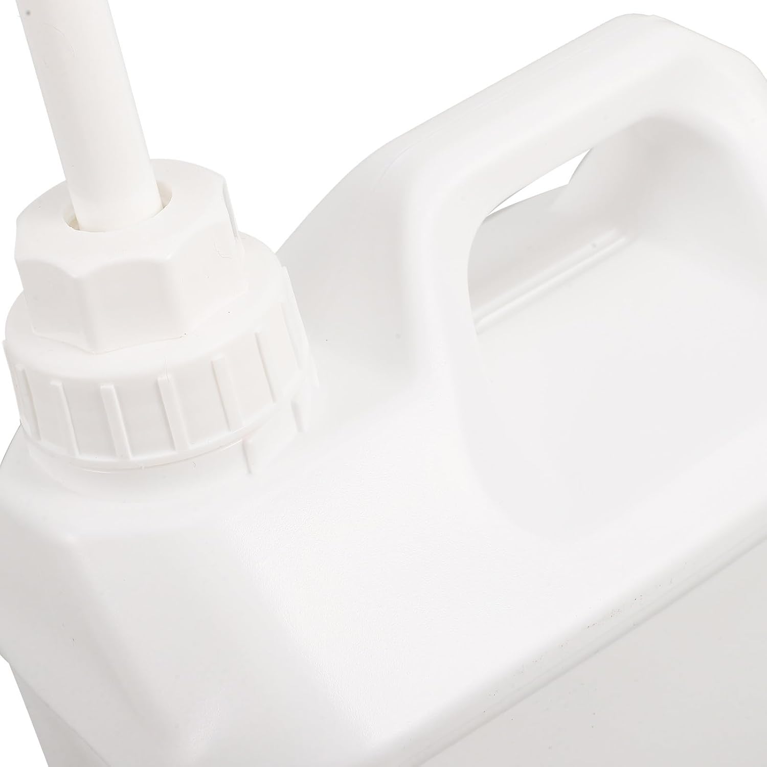 Refillable Plastic Pump Dispenser Bottle White Square Jug image 3